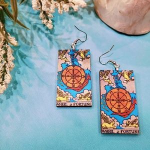 Wheel of Fortune Tarot Earrings